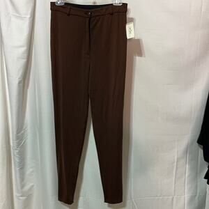 Patricia Jones 10 brown four way stretch pants NWT